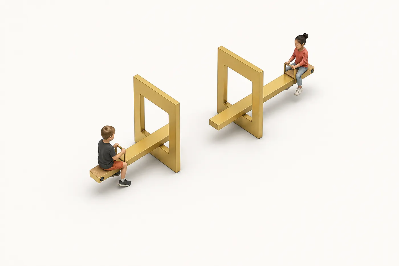 Axonometric drawing of the Seesaw element