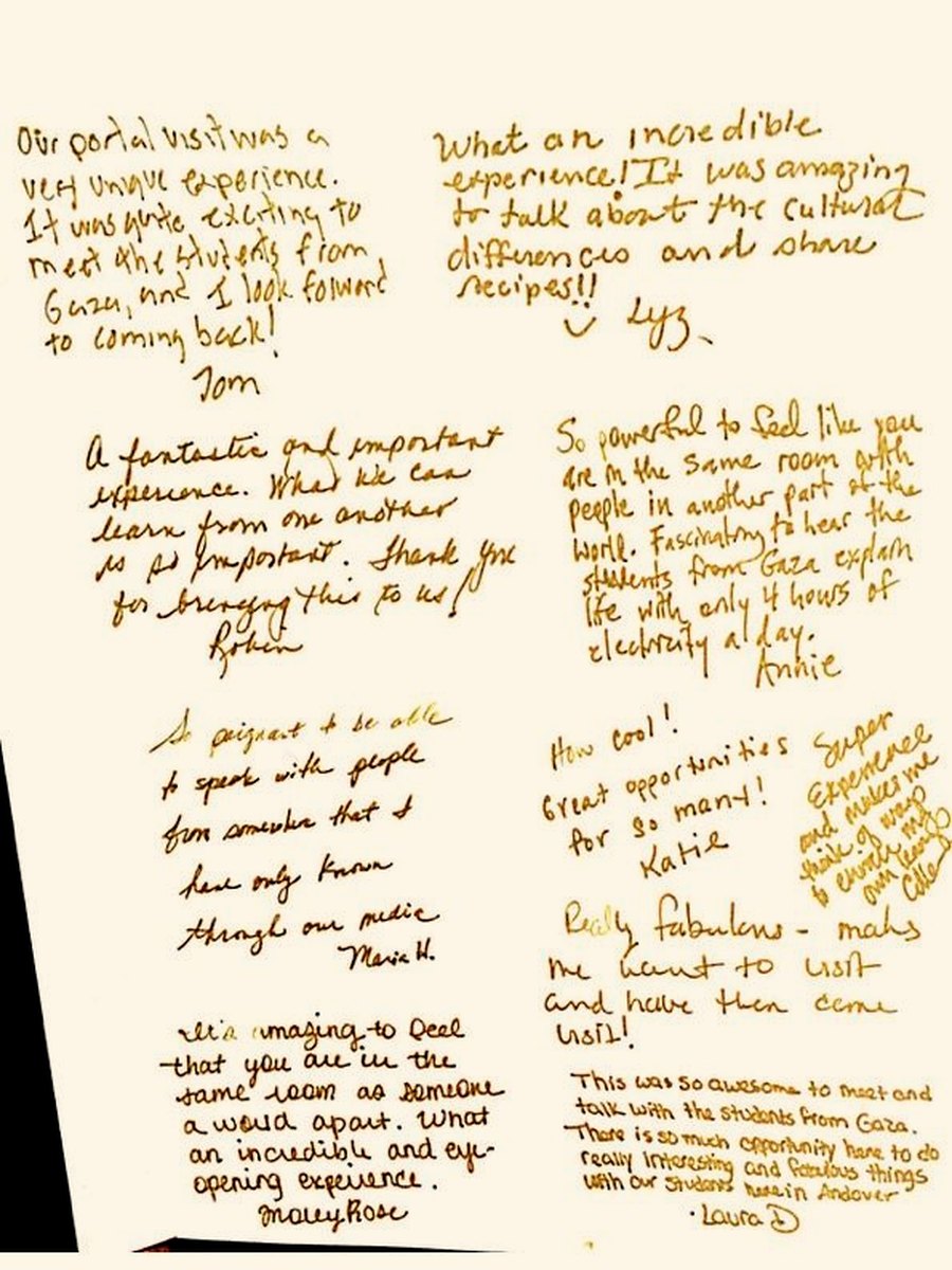 A page from the Phillips Academy Andover gold book