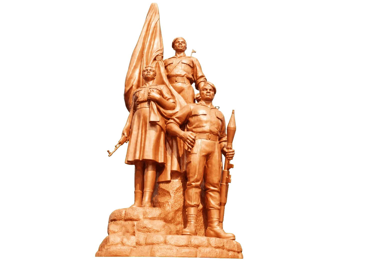 A monumental statue at Heroes Acre, Harare