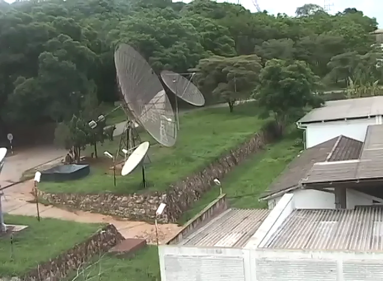 Satellite dishes in the grounds of the Zimbabwe Broadcasting Corporation, 2005